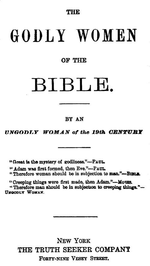 (image for) The Godly Women of the Bible